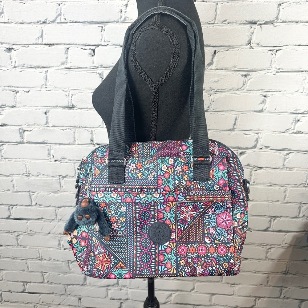 Kipling Felicity Zip Top Shoulder Bag Floral Nylon Dizzy Darling Pattern Boho